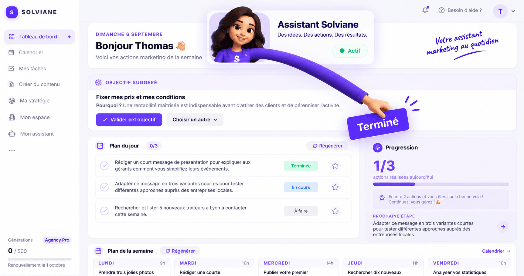 Votre allié marketing au quotidien, pour ne plus gérer ça seul(e).